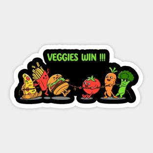 Veggies Win Sticker